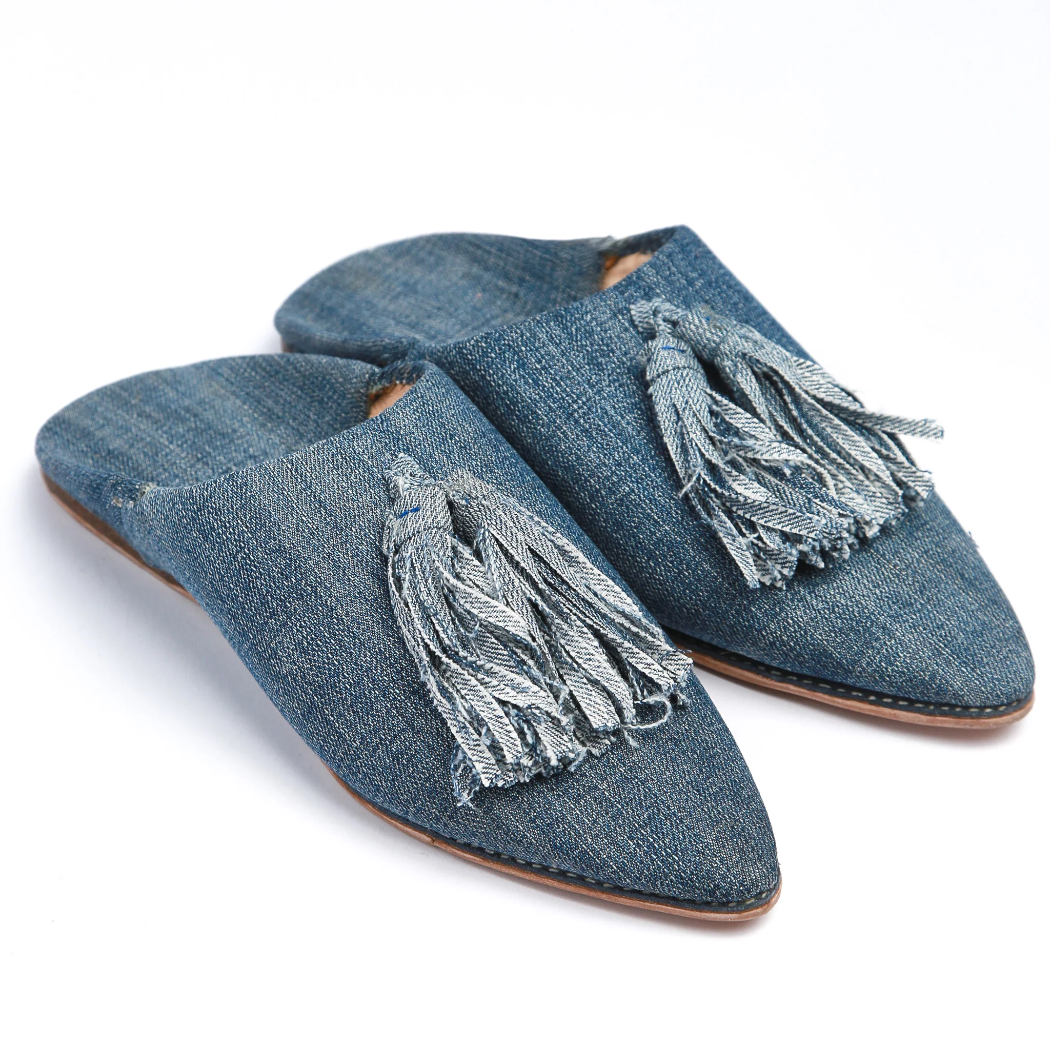 Babouche "Casa Denim" con nappine - Image 5